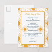 Boho Little Ray of Sun Geboorte Aankondiging (Voorkant / Achterkant)