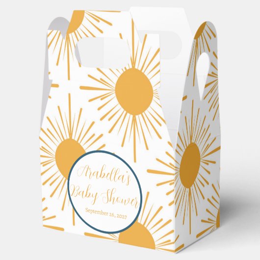 Boho Little Ray of Sun Neutral Baby shower Bedankdoosjes (Geopend)