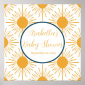 Boho Little Ray of Sun Neutral Baby shower Poster (Voorkant)