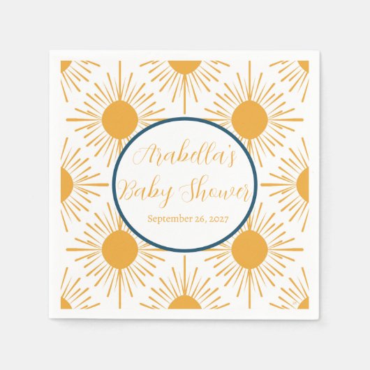 Boho Little Ray of Sun Neutral Baby shower Servet (Voorkant)