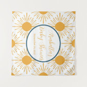 Boho Little Ray of Sun Neutral Baby shower Wandkleed (Voorkant (horizontaal))