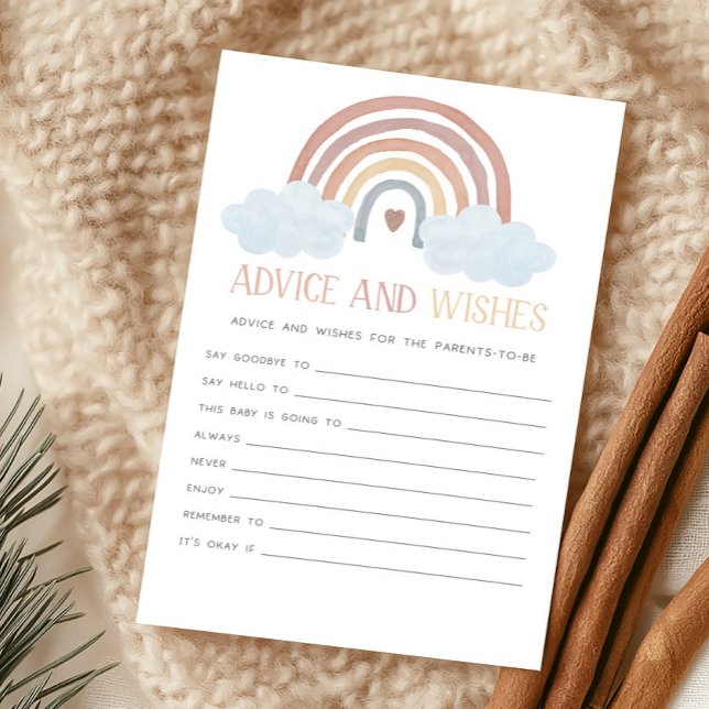 Boho Little Ray of Sunshine Advies en Wensen Spel (Boho Rainbow Baby Shower Advice and Wishes Game)