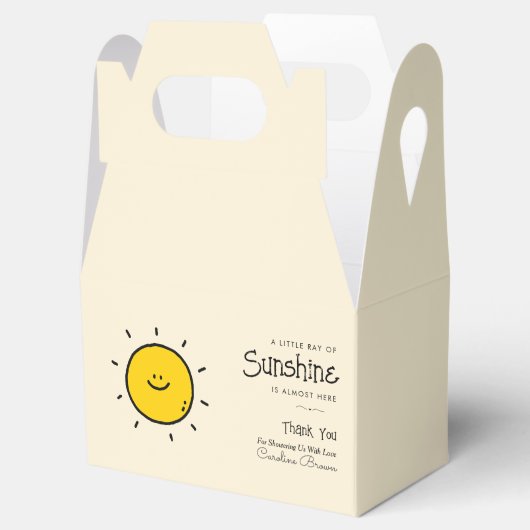 Boho Little Ray of Sunshine Baby shower Bedankdoosjes (Geopend)