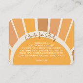 Boho Little ray of Sunshine Baby Shower Books Informatiekaartje (Voorkant)