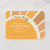 Boho Little ray of Sunshine Baby Shower Diaper Informatiekaartje (Voorkant)