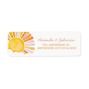 Boho Little Ray of Sunshine Baby Shower Etiket