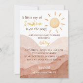 Boho Little Ray of Sunshine Baby shower Invitation Kaart (Voorkant)