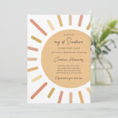 Boho Little Ray of Sunshine Baby shower Kaart (Staand voorkant)