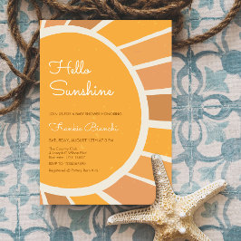 Boho Little ray of Sunshine Baby Shower Kaart