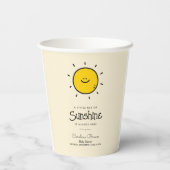 Boho Little Ray of Sunshine Baby shower Papieren Bekers (Achterkant)
