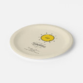 Boho Little Ray of Sunshine Baby shower Papieren Bordje (Gekanteld)