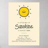 Boho Little Ray Of Sunshine Baby shower Poster (Voorkant)