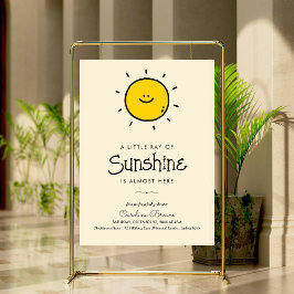 Boho Little Ray Of Sunshine Baby shower Poster
