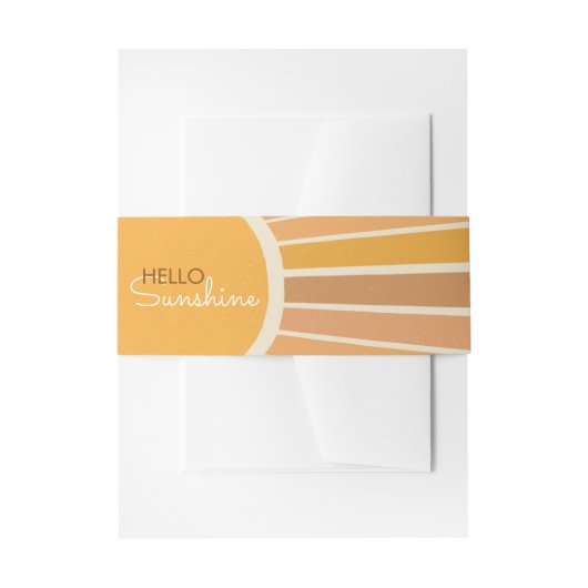 Boho Little ray of Sunshine Baby Shower Uitnodigingen Wikkel (Voorkant Voorbeeld)