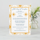 Boho Little Ray of Sunshine Neutral Baby shower Kaart (Staand voorkant)