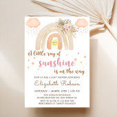 Boho Little Ray of Sunshine Rainbow Baby shower Kaart
