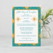 Boho Little Ray of Sunshine Turquoise Baby shower Kaart (Staand voorkant)