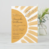 Boho Little Ray Sunshine Yellow Boy Baby shower Kaart (Staand voorkant)