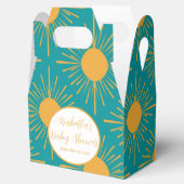 Boho Little Ray van Sun Turquoise Baby shower Bedankdoosjes (Geopend)