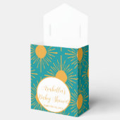 Boho Little Ray van Sun Turquoise Baby shower Bedankdoosjes (Geopend)