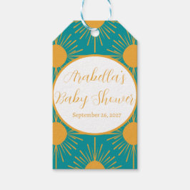 Boho Little Ray van Sun Turquoise Baby shower Cadeaulabel