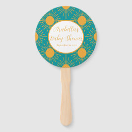 Boho Little Ray van Sun Turquoise Baby shower Handwaaier