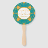 Boho Little Ray van Sun Turquoise Baby shower Handwaaier (Voorkant)