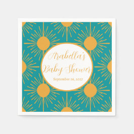 Boho Little Ray van Sun Turquoise Baby shower Servet