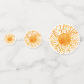 Boho Little Ray van Sunshine Oranje Waterverf Zon Confetti (Voorkanten)