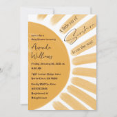 Boho Little Ray van Sunshine Yellow Baby shower Kaart (Voorkant)
