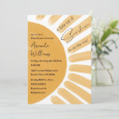 Boho Little Ray van Sunshine Yellow Baby shower Kaart (Staand voorkant)