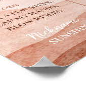 Boho Little Sunshine 1e Verjaardag Milestone Poste Poster (Hoek)