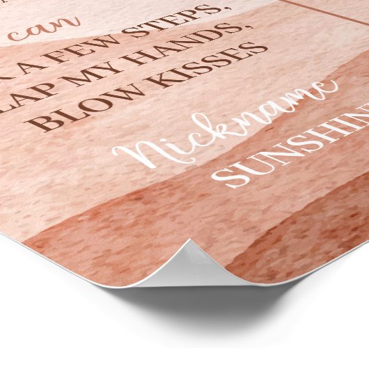 Boho Little Sunshine 1e Verjaardag Milestone Poste Poster (Hoek)