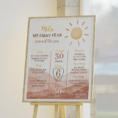 Boho Little Sunshine 1e Verjaardag Milestone Poste Poster