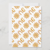 Boho Little Sunshine Eerste Verjaardag Kaart (Achterkant)