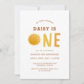 Boho Little Sunshine is een eerste verjaardag Kaart (Voorkant)