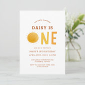 Boho Little Sunshine is een eerste verjaardag Kaart (Staand voorkant)