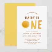 Boho Little Sunshine is een eerste verjaardag Kaart (Voorkant / Achterkant)