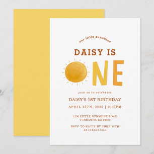 Boho Little Sunshine is een eerste verjaardag Kaart