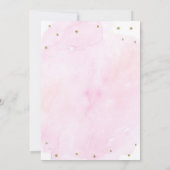 Boho Little Sunshine Roze Goud Baby shower Kaart (Achterkant)