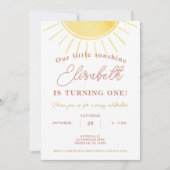 Boho Little Sunshine Waterverf Birthday Kaart (Voorkant)