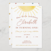 Boho Little Sunshine Waterverf Birthday Kaart (Voorkant / Achterkant)