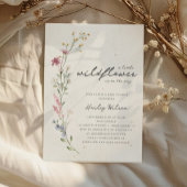 Boho Little Wildflower Baby shower Kaart