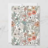 Boho Little Wildflower Meisje Baby shower Uitnodig Kaart (Achterkant)