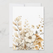 Boho Little Wildflower Meisje Baby shower Uitnodig Kaart (Achterkant)