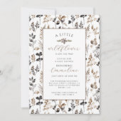 Boho Little Wildflower Meisje Baby shower Uitnodig Kaart (Voorkant)