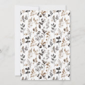 Boho Little Wildflower Meisje Baby shower Uitnodig Kaart (Achterkant)