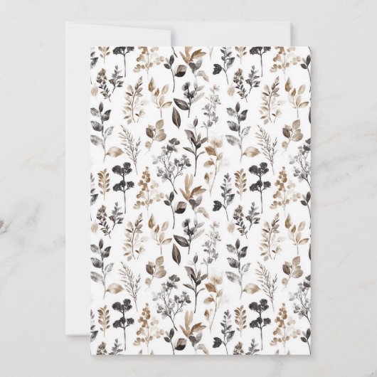 Boho Little Wildflower Meisje Baby shower Uitnodig Kaart (Achterkant)