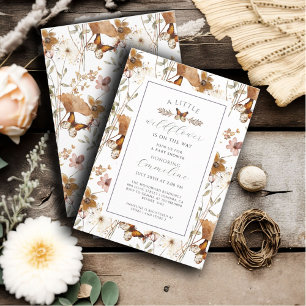Boho Little Wildflower Meisje Baby shower Uitnodig Kaart