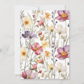 Boho Little Wildflower Meisje Baby shower Uitnodig Kaart (Achterkant)